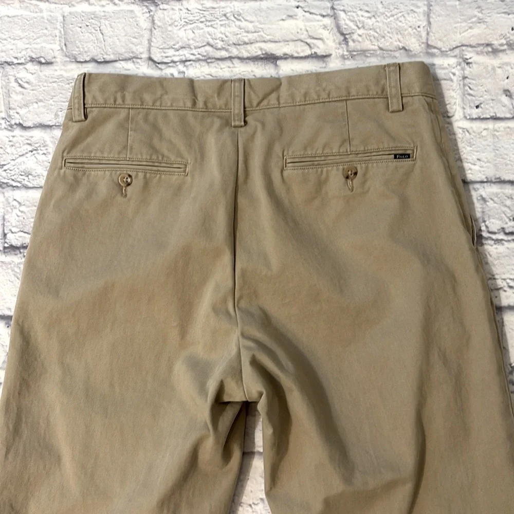 Polo Ralph Lauren Classic Fit Khaki Pants Plain Front Straight Leg Men’s 31 X 30